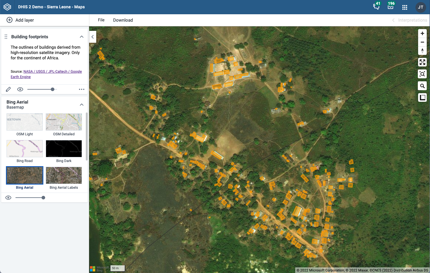 Google Earth buildings mapping